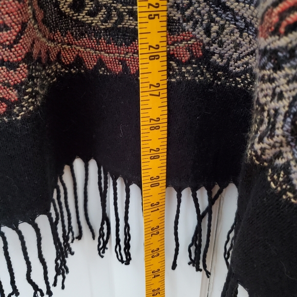 SOFT SURROUNDINGS Fringed Poncho / Ruana / Wrap - Picture 6 of 9